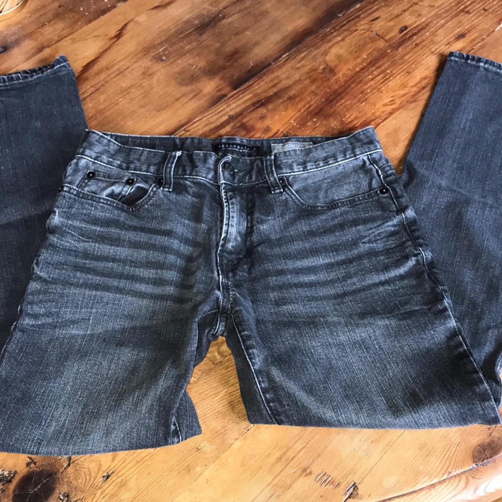 Aeropostale Boys Black Skinny Jeans sz 29 x 30 16R